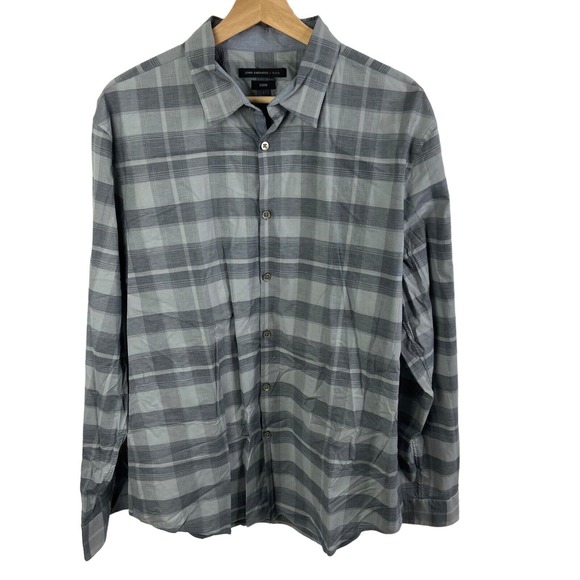 John Varvatos Other - John Varvatos Luxe Button Up Dress Shirt Men's Large Cotton Long Sleeve Gray